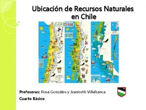 Ubicacin de Recursos Naturales en Chile Profesoras Rosa