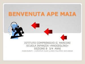 BENVENUTA APE MAIA ISTITUTO COMPRENSIVO G MARCONI SCUOLA