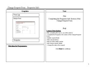 Change Request Form Requestor Info Graphics Form 1