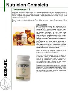 Nutricin Completa Thermojetics T Formulado con selectas hierbas