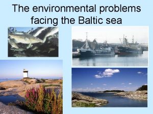 The environmental problems facing the Baltic sea Eutrophication