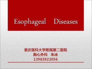 Esophageal Diseases 13983922056 Definition Esophageal carcinoma is a