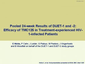 TTCA 0064 07282 1 Pooled 24 week Results