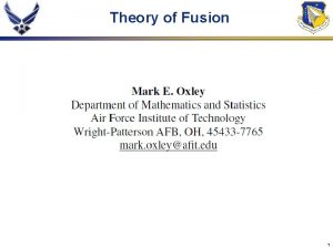 Theory of Fusion 1 Theory of Fusion sensor
