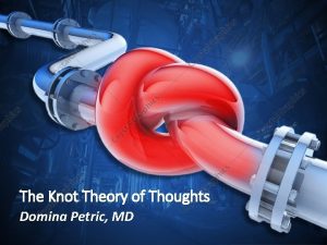 The Knot Theory of Thoughts Domina Petric MD