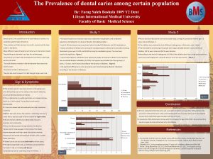 The Prevalence of dental caries among certain population