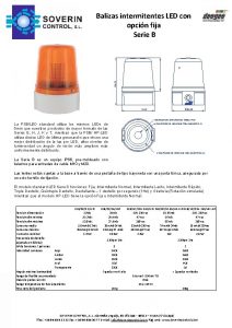 Balizas intermitentes LED con opcin fija Serie B