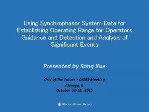 Using Synchrophasor System Data for Establishing Operating Range