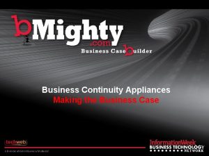 Business continuity appliance