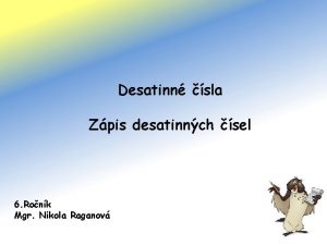 Desatinn sla Zpis desatinnch sel 6 Ronk Mgr