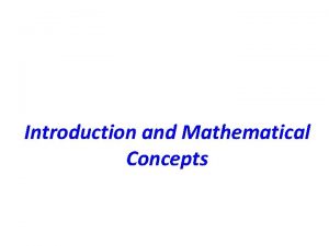 Introduction and Mathematical Concepts 1 2 Units Physics