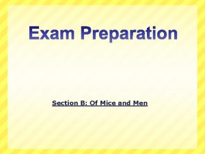 Section B Of Mice and Men Exam Quiz