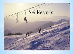 Ski Resorts Vysok Tatry Podtatransk kotlina Kozie chrbty