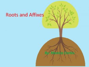 Roots and Affixes By Monica Cortes Word Parts