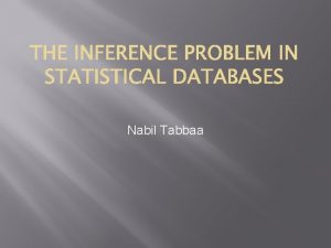 Nabil Tabbaa Outline Introduction Background Definitions The Inference