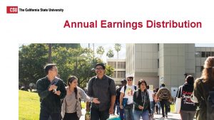 Annual Earnings Distribution Current Investment Earnings Distribution Investment