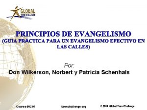 PRINCIPIOS DE EVANGELISMO GUIA PRCTICA PARA UN EVANGELISMO