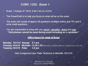 CORC 1332 Exam 1 Exam 1 October 6