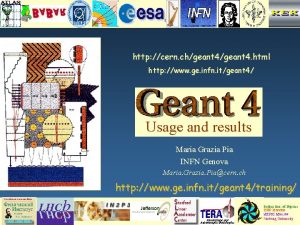 http cern chgeant 4 html http www ge