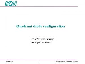 Quadrant diode configuration X or configuration ISYS quadrant