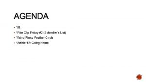 IR Film Clip Friday 2 Schindlers List Word