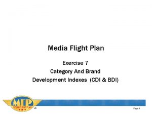 Media Flight Plan Exercise 7 Category And Brand