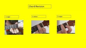 Chord Revision C major A minor F major