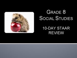 GRADE 8 SOCIAL STUDIES 10 DAY STAAR REVIEW