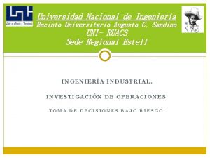 Universidad Nacional de Ingeniera Recinto Universitario Augusto C