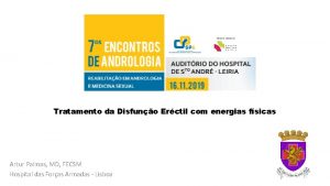 Tratamento da Disfuno Erctil com energias fsicas Artur