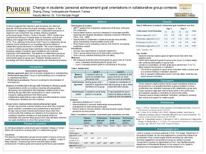 Change in students personal achievement goal orientations in