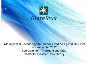 The Impact of Technology on Donors Fundraising and