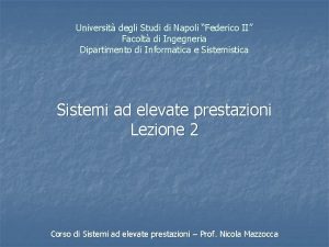 Universit degli Studi di Napoli Federico II Facolt