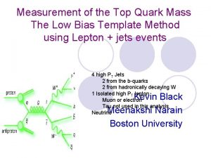 Measurement of the Top Quark Mass The Low