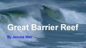 Great Barrier Reef By Jessica Mair The Great