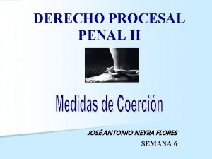 DERECHO PROCESAL PENAL II JOS ANTONIO NEYRA FLORES
