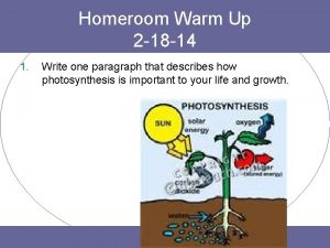 Homeroom Warm Up 2 18 14 1 Write