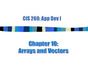 Ci S 260 App Dev I Introduction to