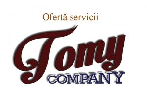 Ofert servicii 1 Consultan n Marketing i Vnzri