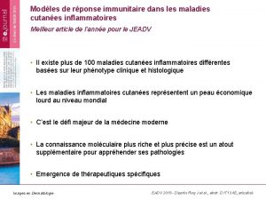 Modles de rponse immunitaire dans les maladies cutanes