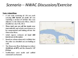 Scenario NWAC DiscussionExercise Train Inland River A unit