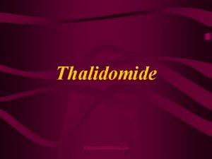 Thalidomide www assignmentpoint com Thalidomide the sleeping pill