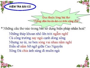 KIM TRA BI C c thuc lng bi