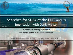 Searches for SUSY at the LHC and its