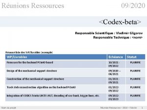 Runions Ressources 092020 Codexbeta Responsable Scientifique Vladimir Gligorov