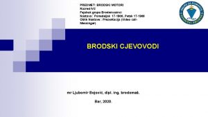 PREDMET BRODSKI MOTORI Razred IV 2 Fejsbuk grupa