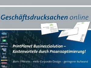 Print Planet Prsentation Business Solution 2011 Print Planet