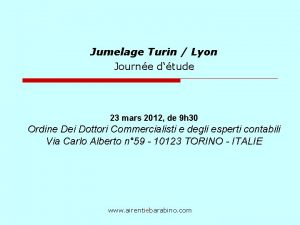 Jumelage Turin Lyon Journe dtude 23 mars 2012
