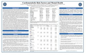 Cardiometabolic Risk Factors and Mental Health CD Jensen