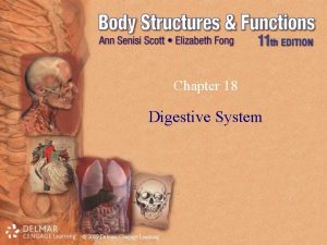 Chapter 18 Digestive System 2009 Delmar Cengage Learning